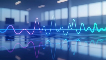 Modern high-tech time series signal monitoring with waveform deviation peaks