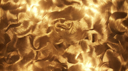 Abstract golden texture with swirling patterns and highlights.