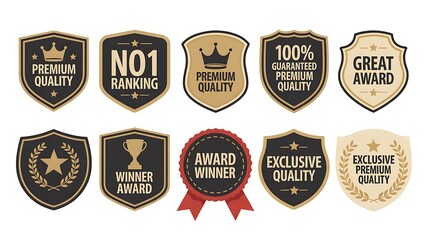 set of vintage labels