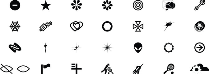 Minimal Geometric Shapes Vector Icons Pack
