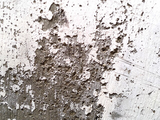 Weathered Concrete Wall Texture With Cracks And Mold Stains