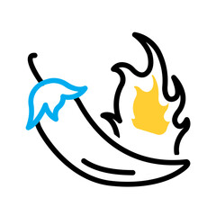 Vector multi color icon for Chilli peppers