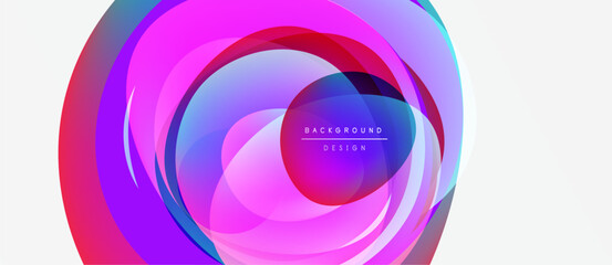 Abstract colorful layers create dynamic visual effect. Modern design features vibrant pinks, purples, blues. Background text reads background design.