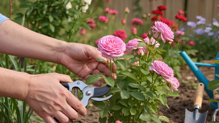 woman holding flowers