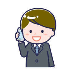 スマートフォンを使う「会社員」の男性