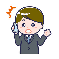 スマートフォンを使う「会社員」の男性