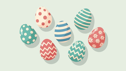 Easter Eggs with Pattern Designs Illustration for Holiday Season
