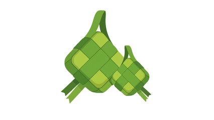 Green Woven Rice Cake Delicacy Illustration, Symbolic Food for Southeast Asian Cultural Festivities