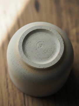 Unique Pottery Base Detail Revealing Craftsmanship and Rustic Texture