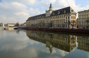 Wroclaw University on Odra River, Poland