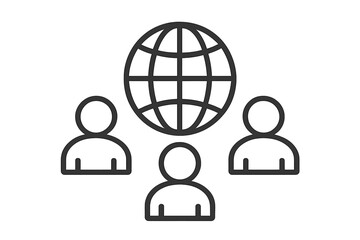 Abstract representation of a global network connecting diverse people and communities