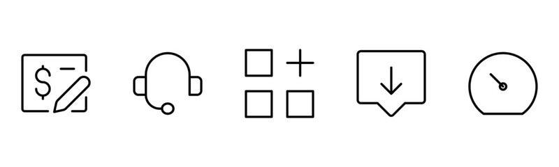 UX UI web icons. Vector illustrator, Suitable for Web Page, Mobile App, Web, and Print.