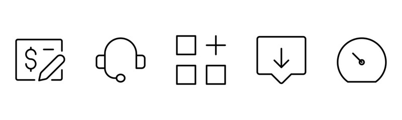 UX UI web icons. Vector illustrator, Suitable for Web Page, Mobile App, Web, and Print.