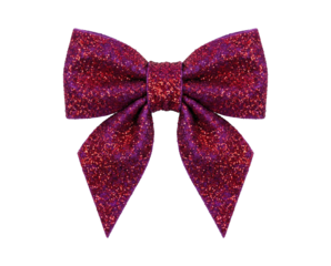 Purple bow isolated on white background, Bow isolated, Ribbon Isolated, Gift, decorative elements, Knot, Glitter Ribbon.