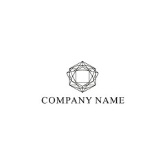 Geometric Diamond Logo Design with Intricate Lines for Modern Company Branding.