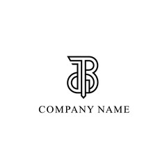 Elegant TB monogram logo design with interconnected line art.