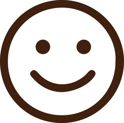Fototapeta premium Happy Smiley Face Emoji Icon – Minimalist Vector for Joy, Positivity, Chat, UI, and Digital Communication