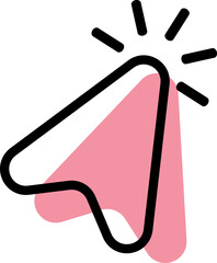 Cursor Click with Shadow Illustration