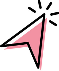 Cursor Click with Shadow Illustration