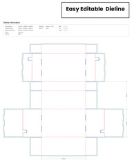 flip top boxes side dieline template box dieline die lines packaging custom dieline  box cardboard box dieline pizza box dieline printable product packaging layout,
