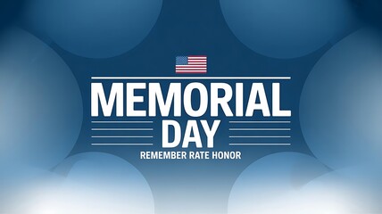 Naklejka premium Memorial day graphic with american flag and honor message