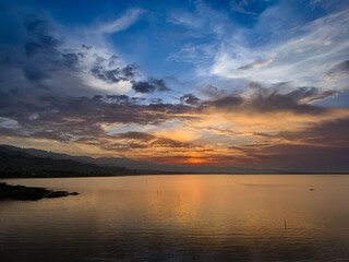 Scenic Lake View at Sunset