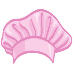 Pink Chef Hat Cap Illustration Vector Drawing Icon
