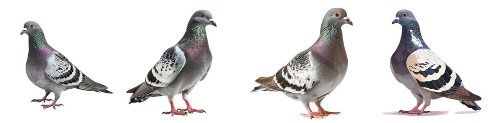 Obraz premium Dove, Paloma doméstica con fondo verde y negro, The Ave la Turca a pigeon feeds on seeds and insects and is found in Venezuela, isolated on transparent background png