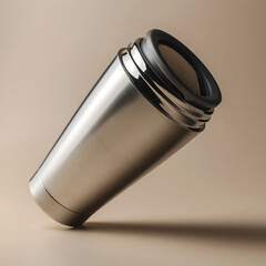 Modern Stainless Steel Insulated Tumbler with Black Lid for Beverages