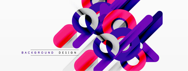 Fototapeta premium Abstract geometric shapes, vibrant pinks, purples, whites create dynamic composition. Modern design element for backgrounds, presentations.