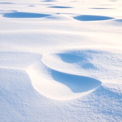 Winter's sculpted snow blanket