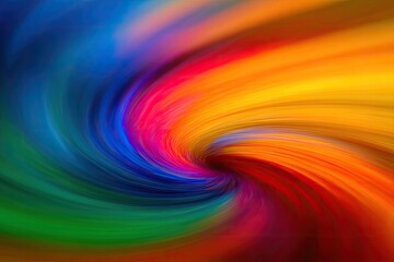 Obraz premium Vibrant abstract swirl of blended colors, emanating energy and dynamic movement