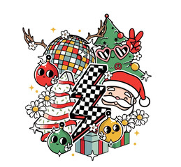 guitar player with musical notes merry christmas