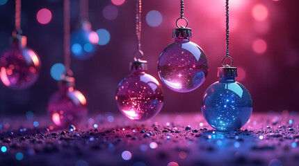 Christmas ornaments sparkling holiday decorations festive season decor