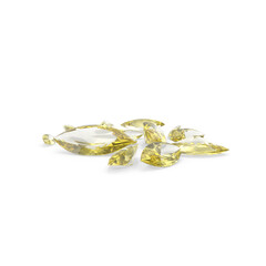 Marquise-cut yellow sapphires with strong brilliance and polished facets