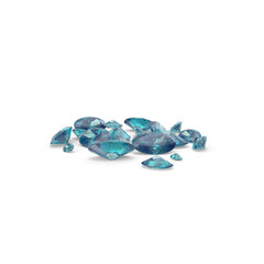 Oval-cut aquamarine gemstones with polished facets and bright blue clarity