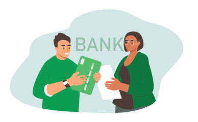 vector illustration in flat styleon the theme of banking, contract