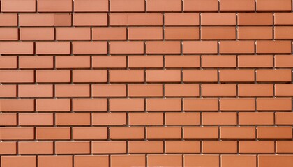 Terracotta brick wall with warm clay tones and rustic texture for architectural backgrounds.