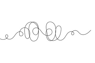 Dumbbell continuous one line drawing minimalist vector isolated flat sketch illustration
