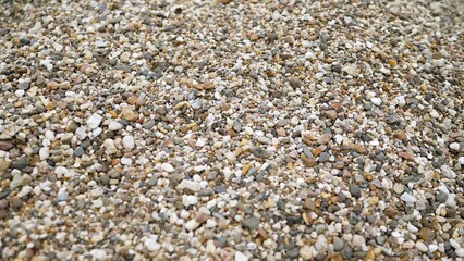 Small natural gravel pebbles creating textured surface