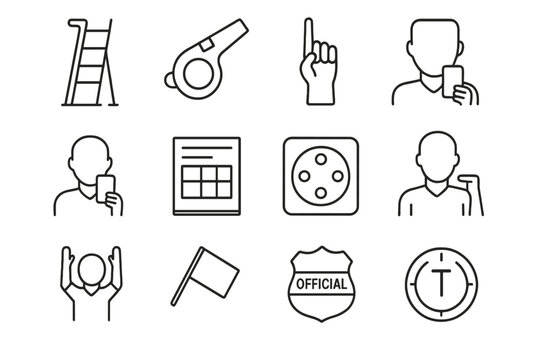 Score volleyball gesture timer badge judge icon timeout vector tracker rotation referee