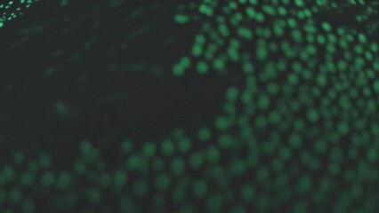 Abstract blurred background with glowing green dots a dark and mysterious texture for backgrounds wallpapers or graphic design projects - Powered by Adobe