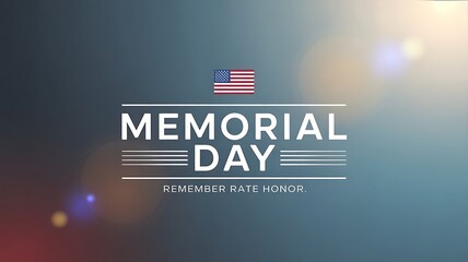Memorial day graphic with american flag and remembrance message