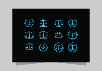 Collection of Lawyer logo design , justice law firm logo vector design 