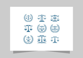 Collection of Lawyer logo design , justice law firm logo vector design 