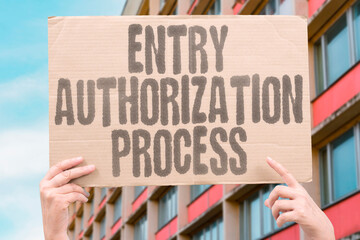 "Entry Authorization Process" Applicants undergo vetting for travel permits. ENTRY. AUTHORIZATION. PROCESS. APPLICANT. VETTING.