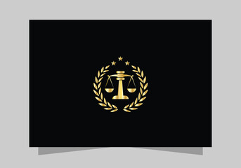 Luxury Lawyer logo design, justice law firm golden logo vector design