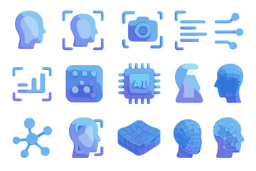 Sensor digital icon grid ai beam frame vector silhouette processor software