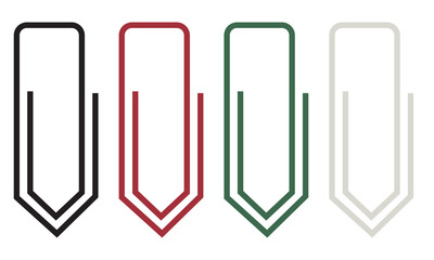 Paperclips vector icon. isolated on white background. vector illustration. EPS 10