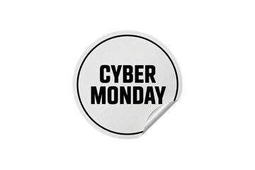 Grab shoppers' attention with a Cyber Monday sticker promoting huge sales and discounts, perfect for ads, websites, and social media campaigns to boost conversion